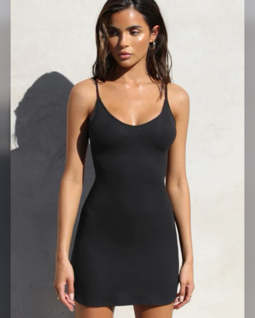 Joah Brown Slip Dress - Image 1