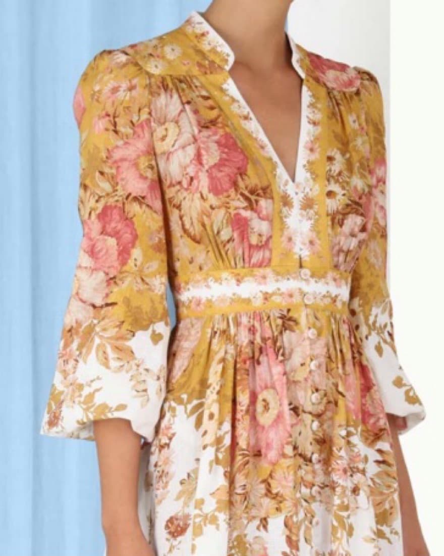 Zimmermann Pattie Plunge Mini Dress - Image 2