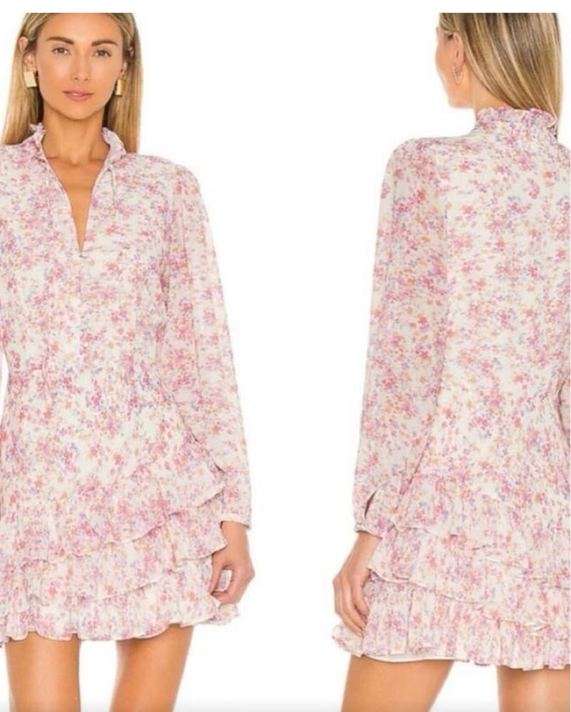 Revolve pink floral dress - Image 1