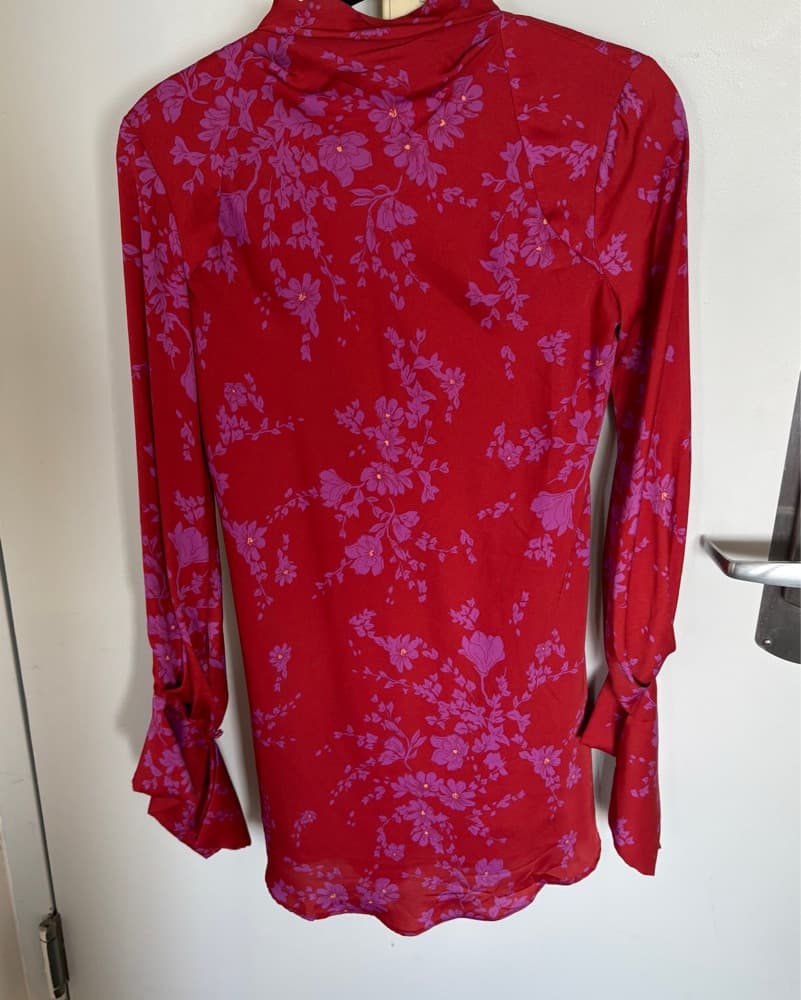 Vibrant Floral Chiffon Dress - Image 2