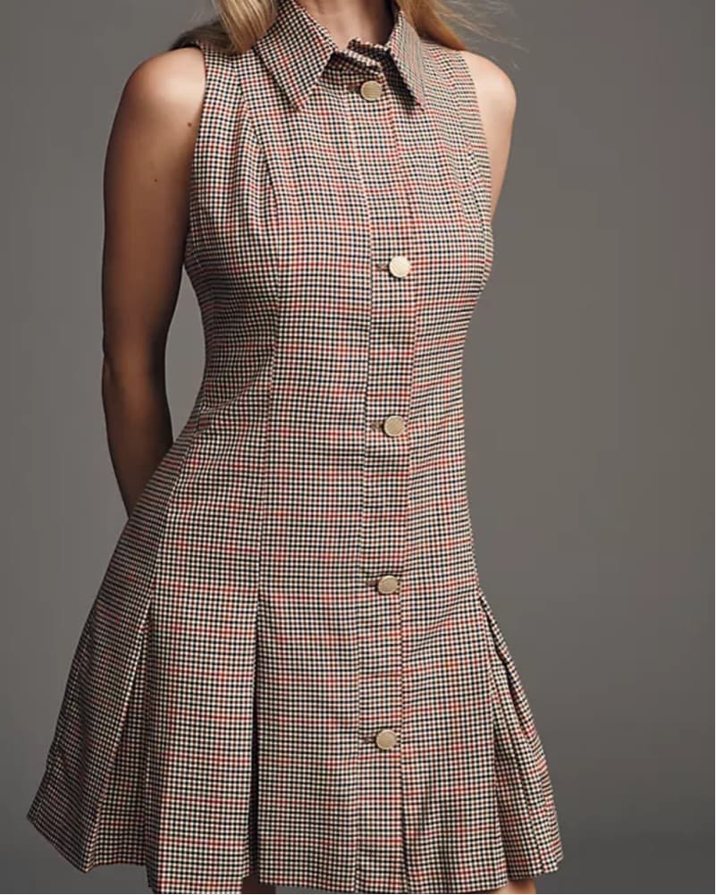 Maeve Button-Front Mini Dress - Image 1
