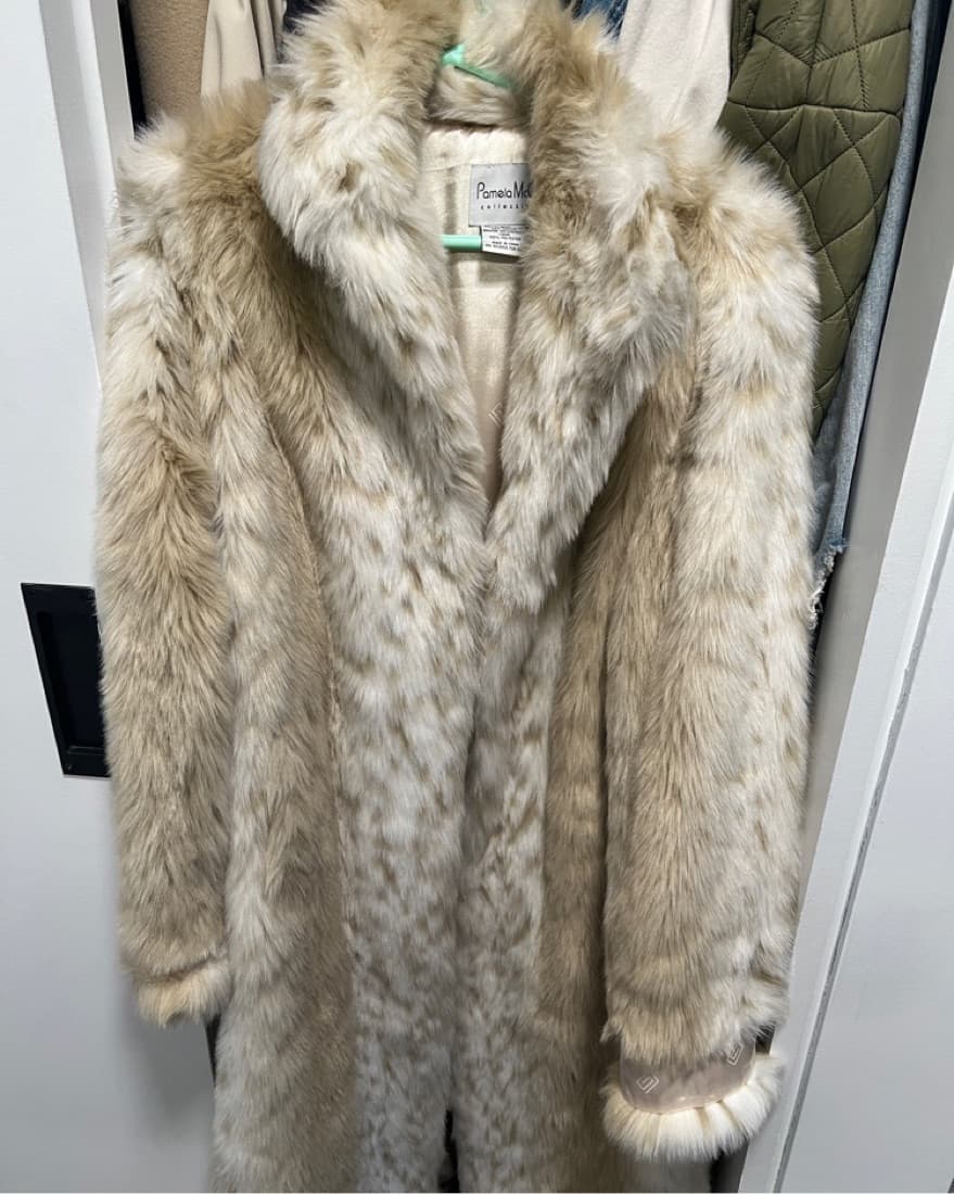 Floor Length Dramatic Faux Fur Coat - Image 1