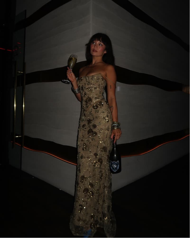 Glamorous Gold Sequin Gown - Image 2