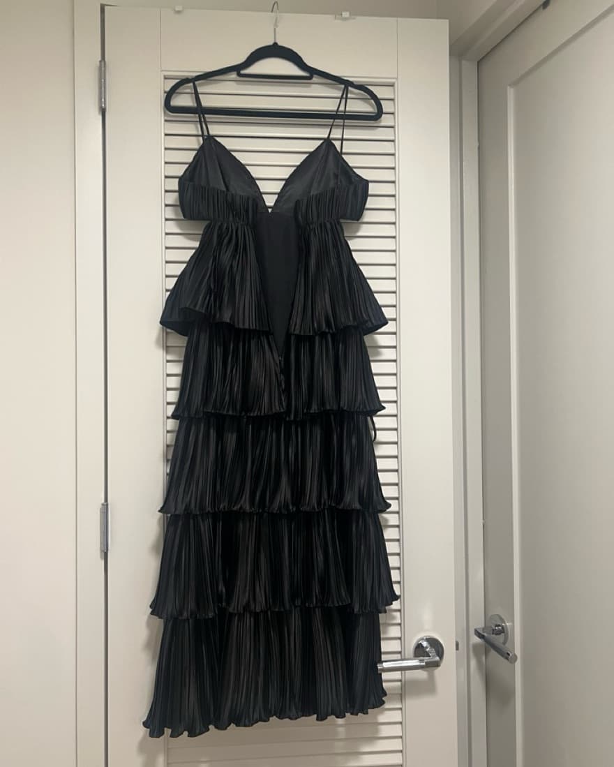BHLDN Tiered Black Dress - Image 2