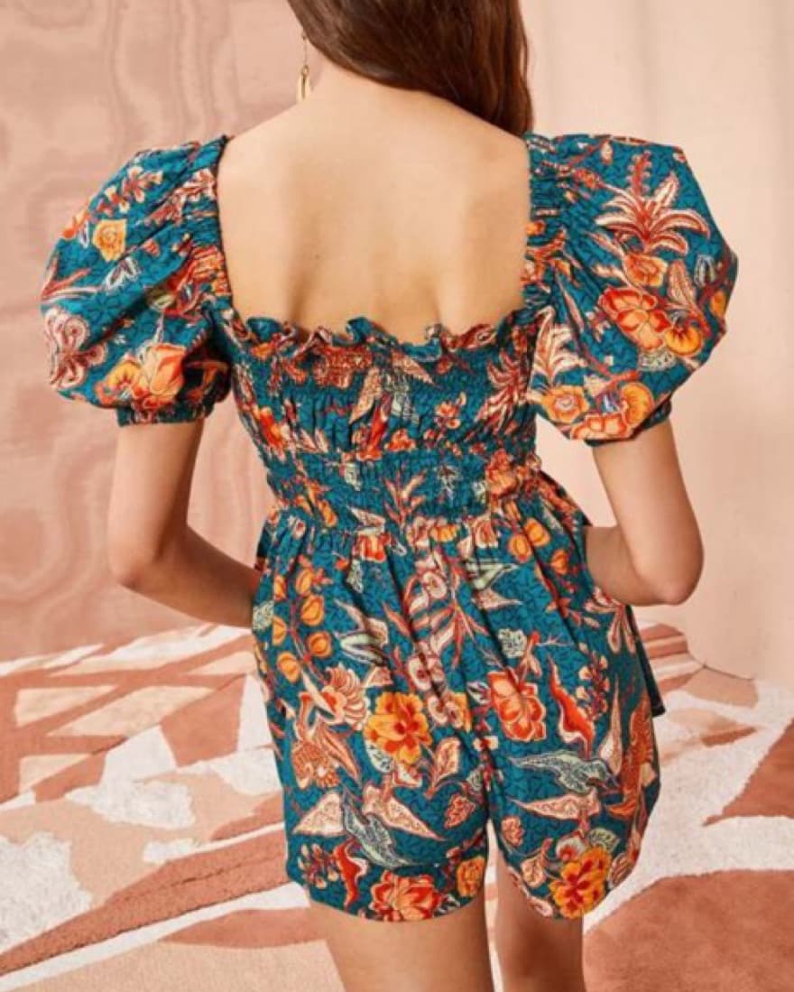 Ulla Johnson Arlo Playsuit in Delphinium - Image 4