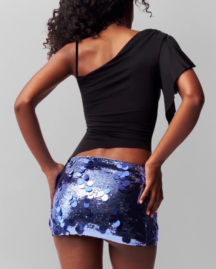 GUIZIO Low Rise Paillette Skirt - Image 2