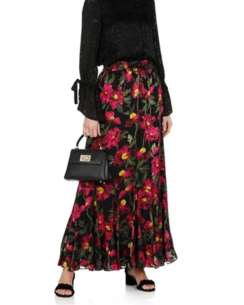 ALICE + OLIVIA Elza Godet Maxi Skirt - Image 1