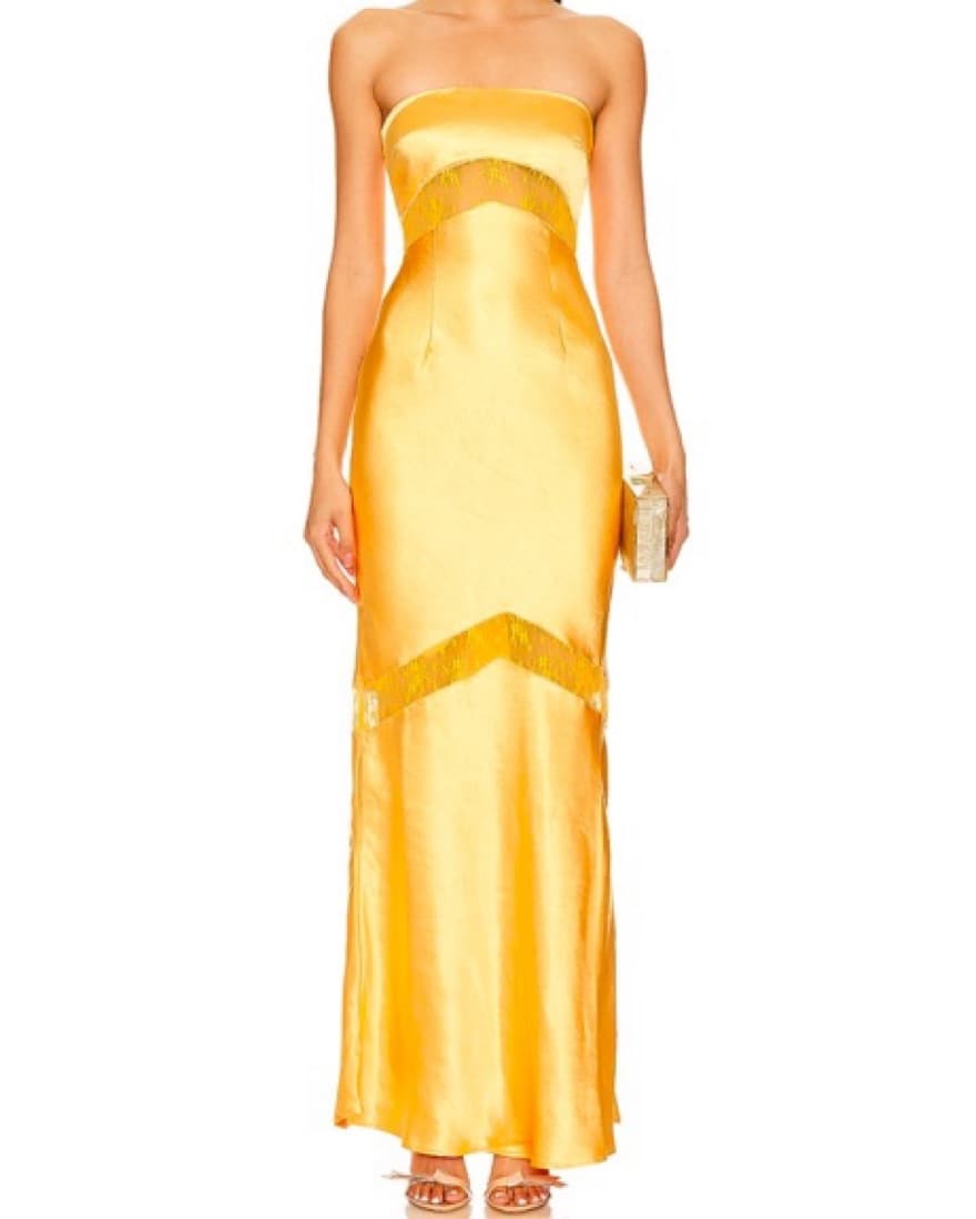 Melrose Dress In Golden - Image 1