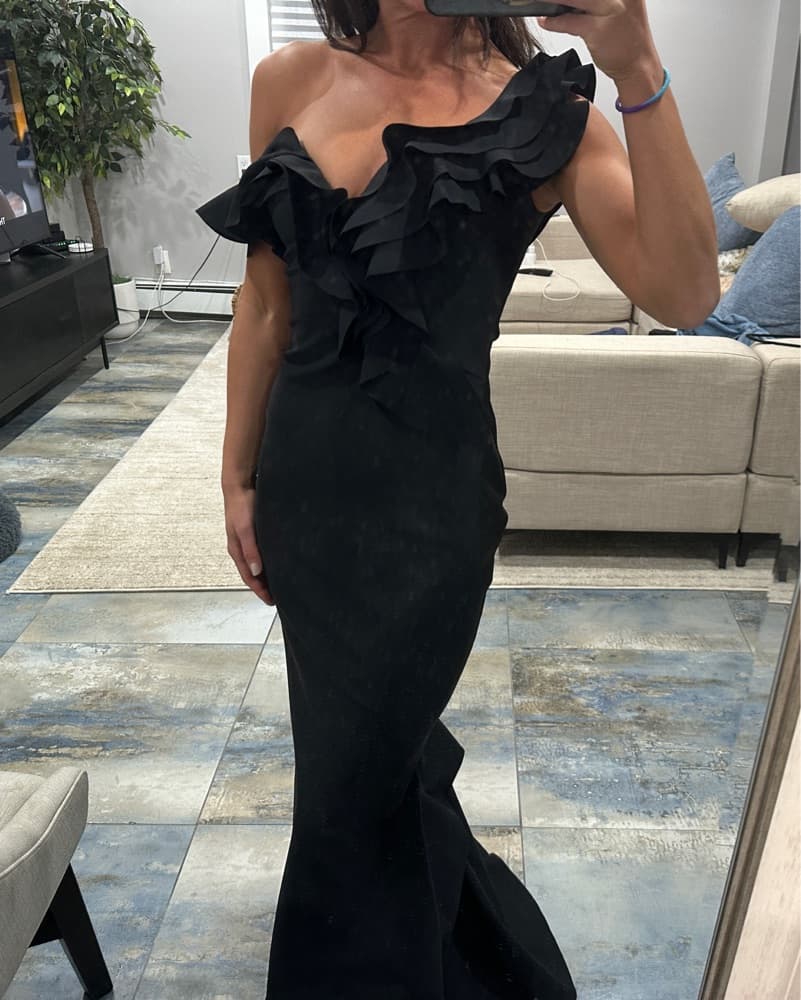 Tarik Ediz Black Gown  - Image 4