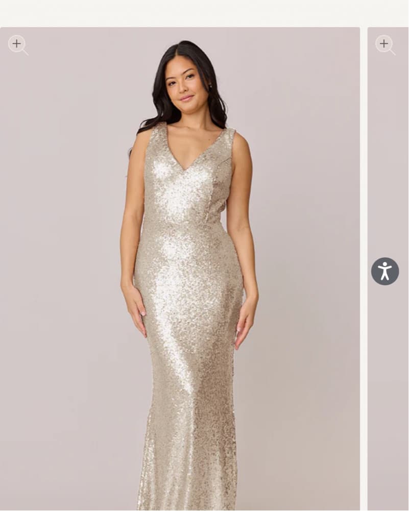 Revelry Sequin Champagne Dress - Image 1