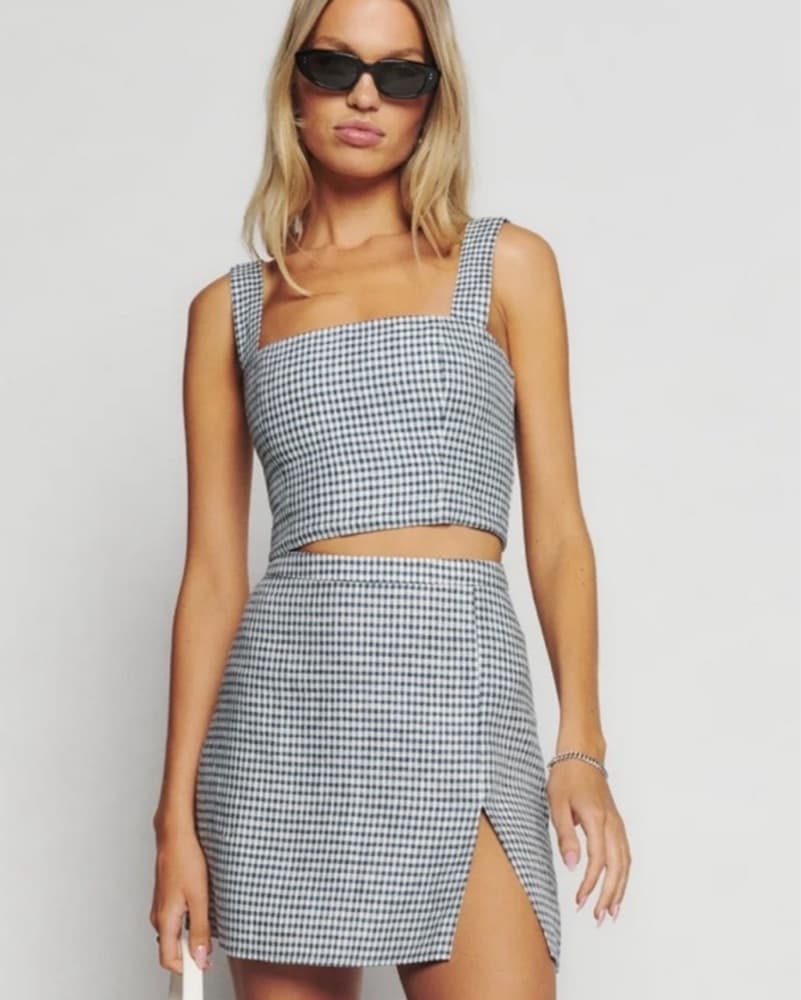 Reformation Navy Checkered Set - Image 1