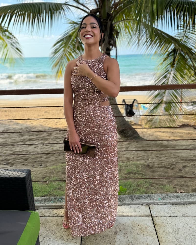 Stunning Cut Out Wedding/Black Tie Dress - Image 2