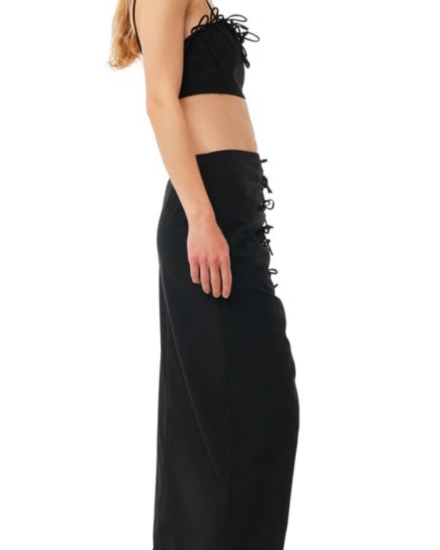 GANNI Black Skirt And Crop Top Set - Image 5