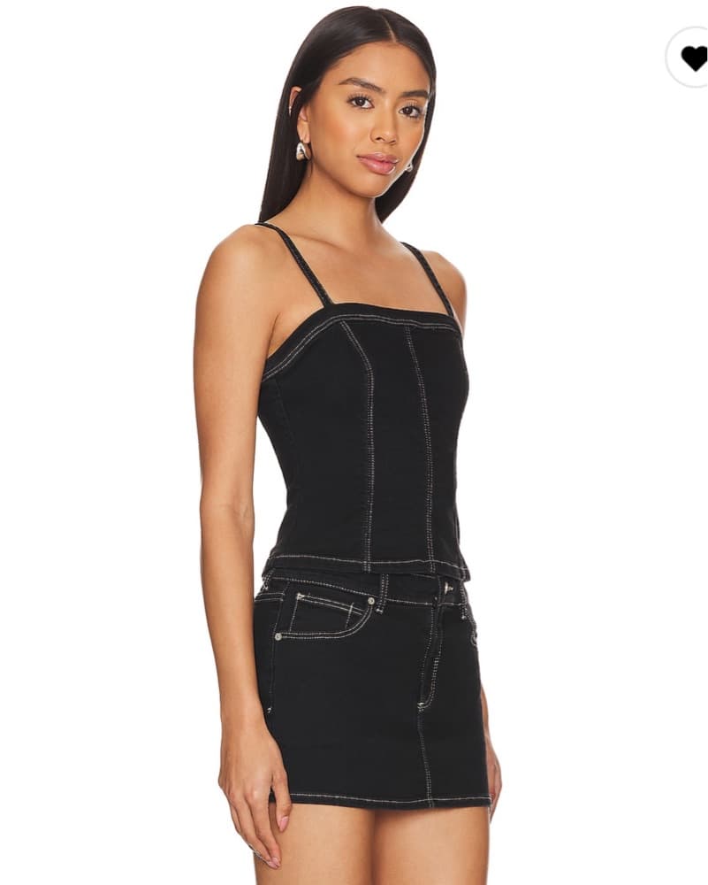Abrand Dark Denim Top And Skirt - Image 3