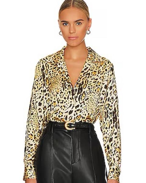 Anine Bing Mylah Shirt - Cheetah  - Image 1