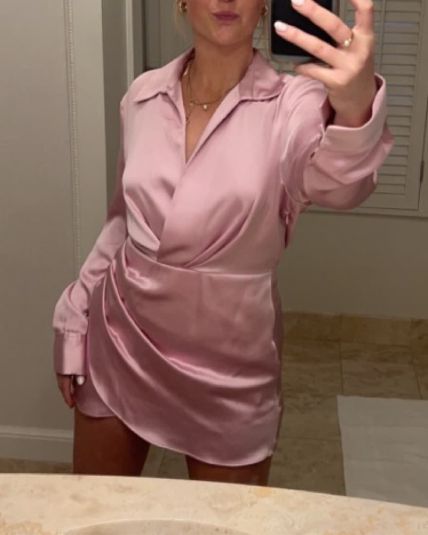 Zara Satin Effect Mini Dress - Image 2