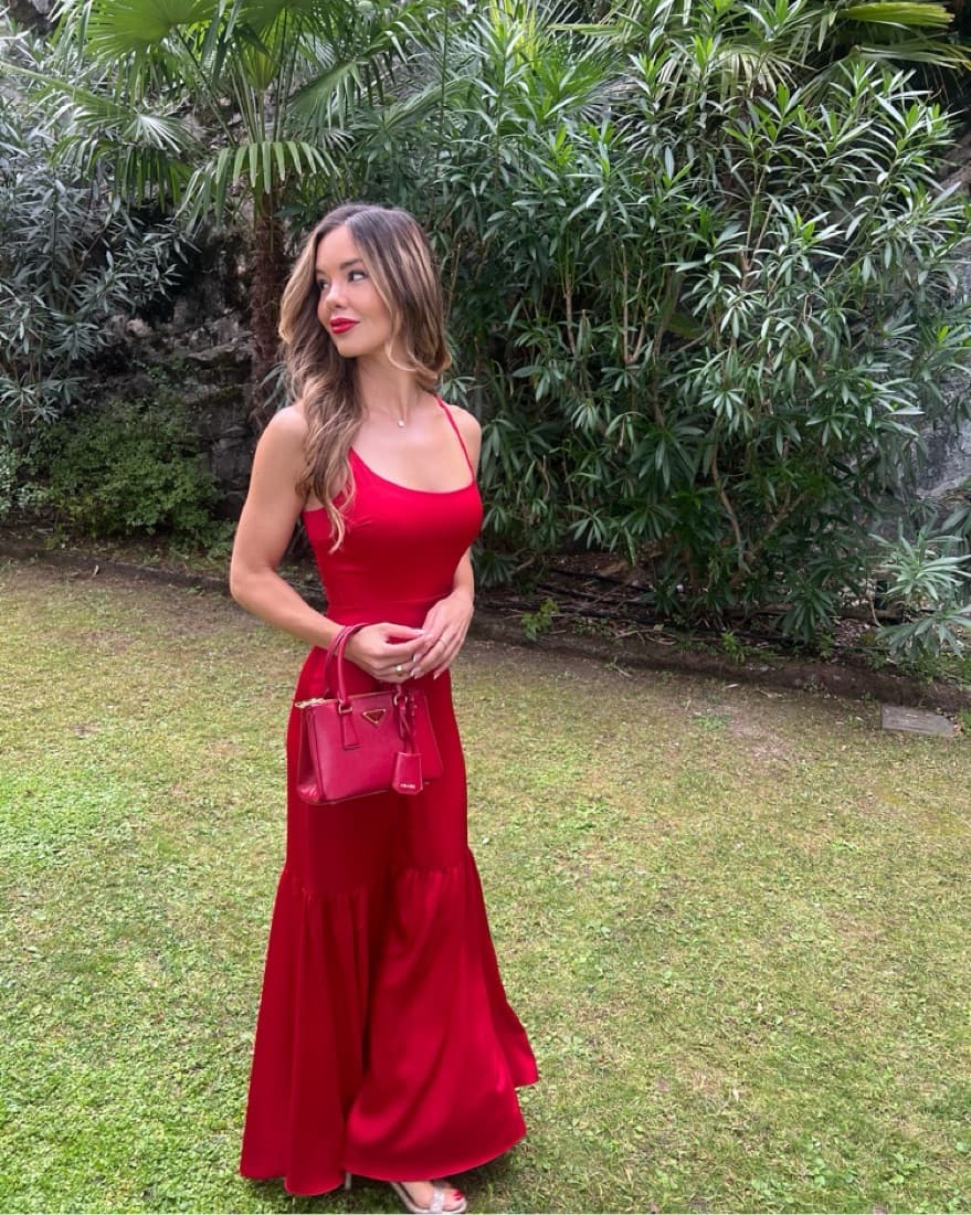 Reformation Nasha Red Satin Dress - Image 4
