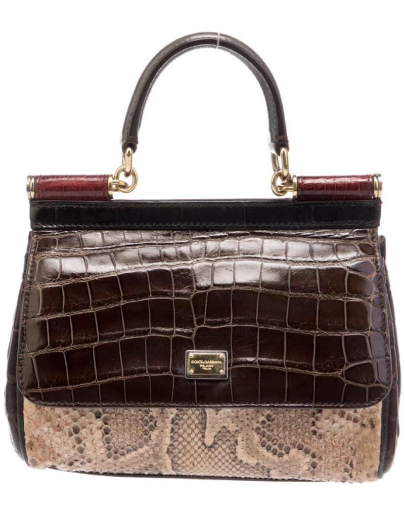 Dolce & Gabbana Snakeskin Top Handle Bag - Image 1