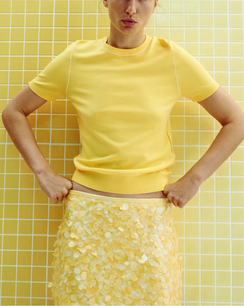 Zara Yellow Sequin Skirt - Image 2