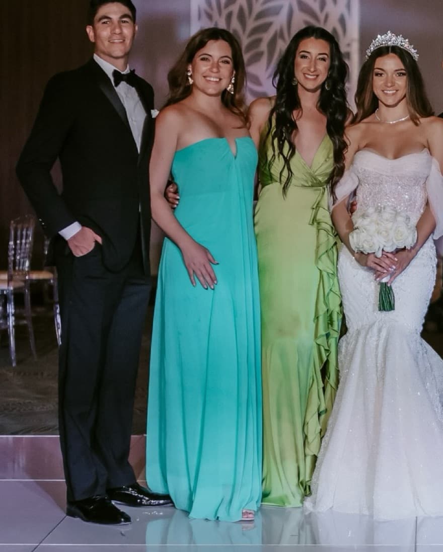 Strapless Green Dress - Image 1