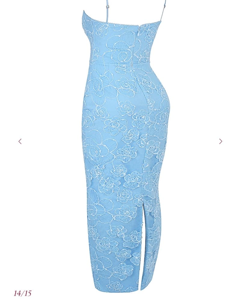 HOCB Eva Blue Maxi Dress - Image 3