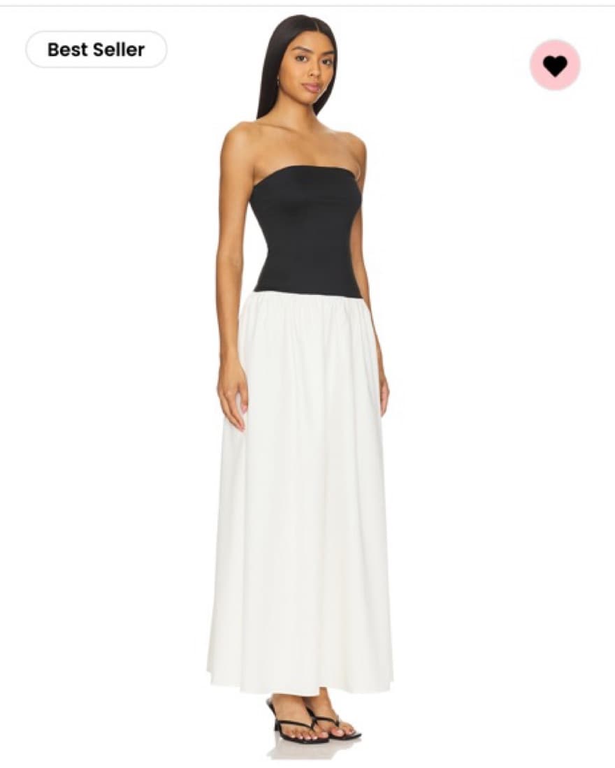 Vega Midi Dress In Black And White - Image 3