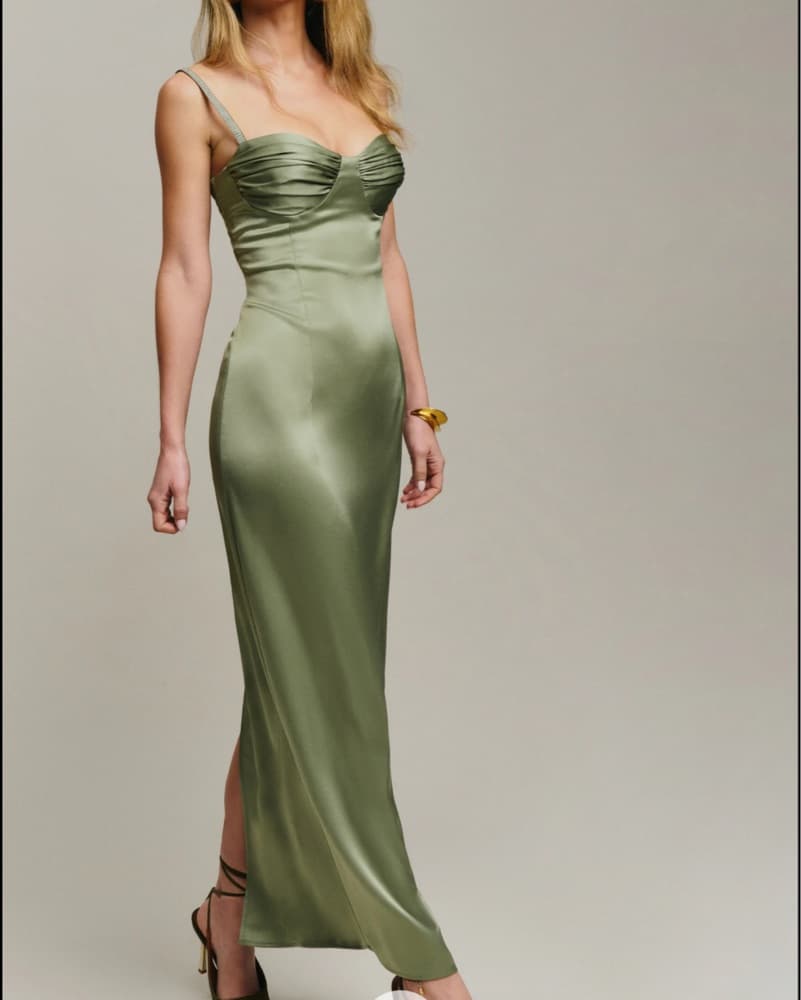 Reformation Stormi Satin Dress - Image 1