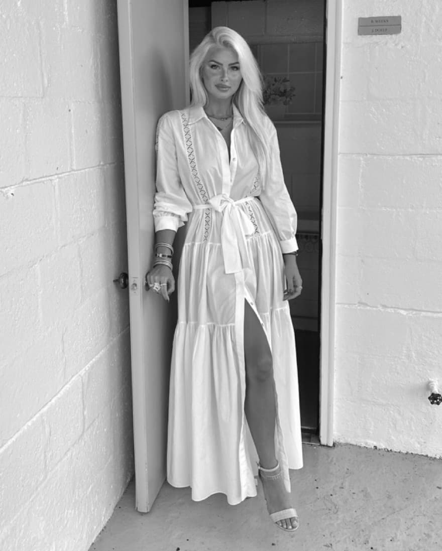 Misa Long White Dress - Image 1