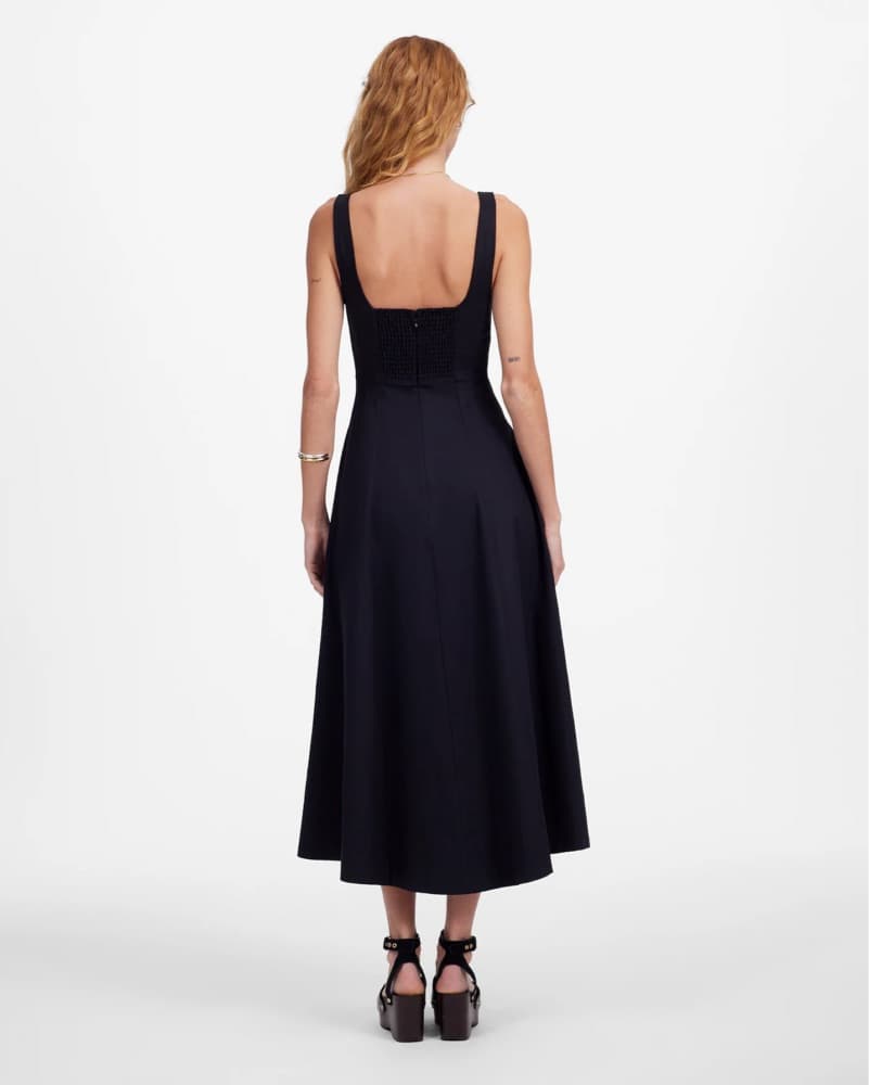 Seamed Squareneck Midi Dress - Image 3