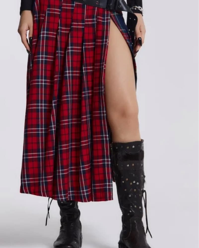 Jaded London Plaid Belted Tartan Skirt  - Image 4