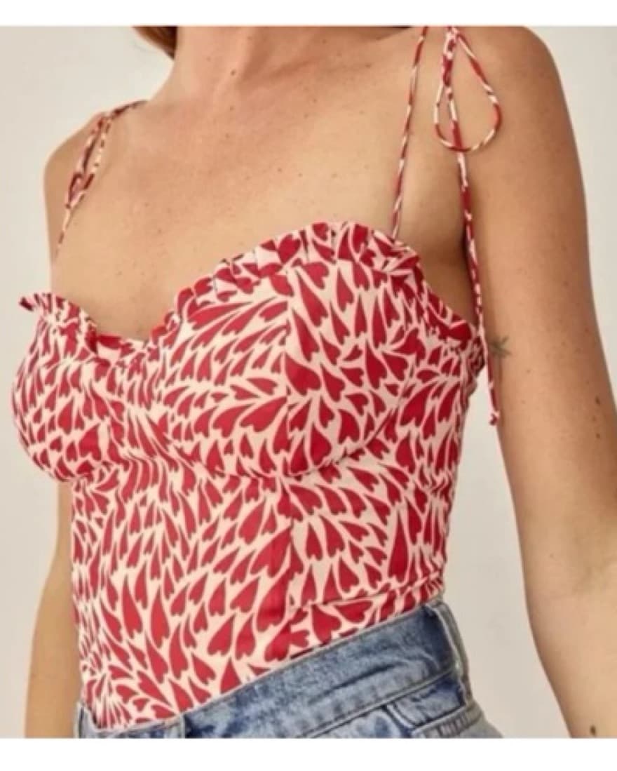Heart Print Top - Image 6
