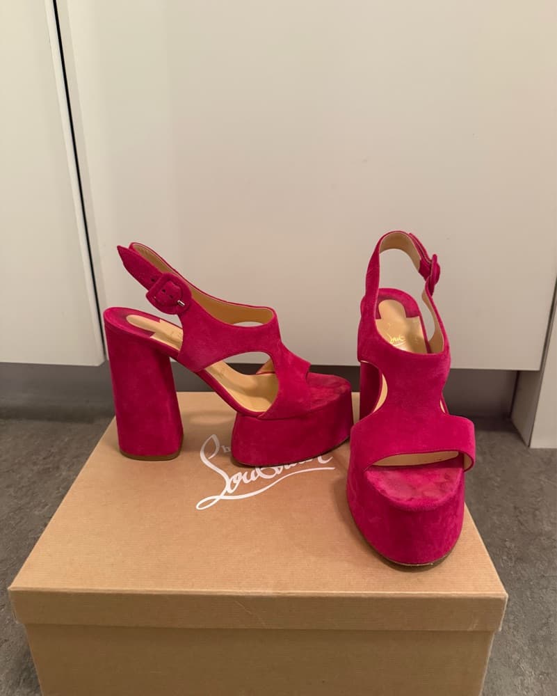 Christian Louboutin Foolish Pink Sandals - Image 2