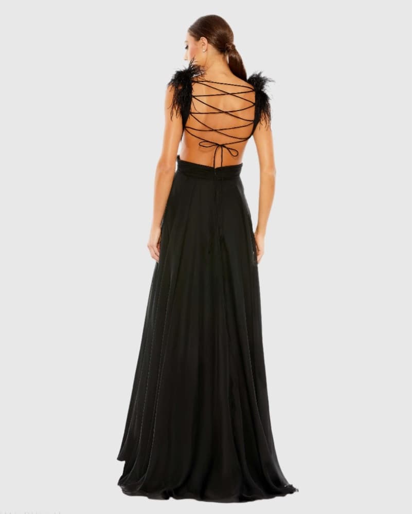 Mac Duggal Ostrich Feather Gown - Image 2