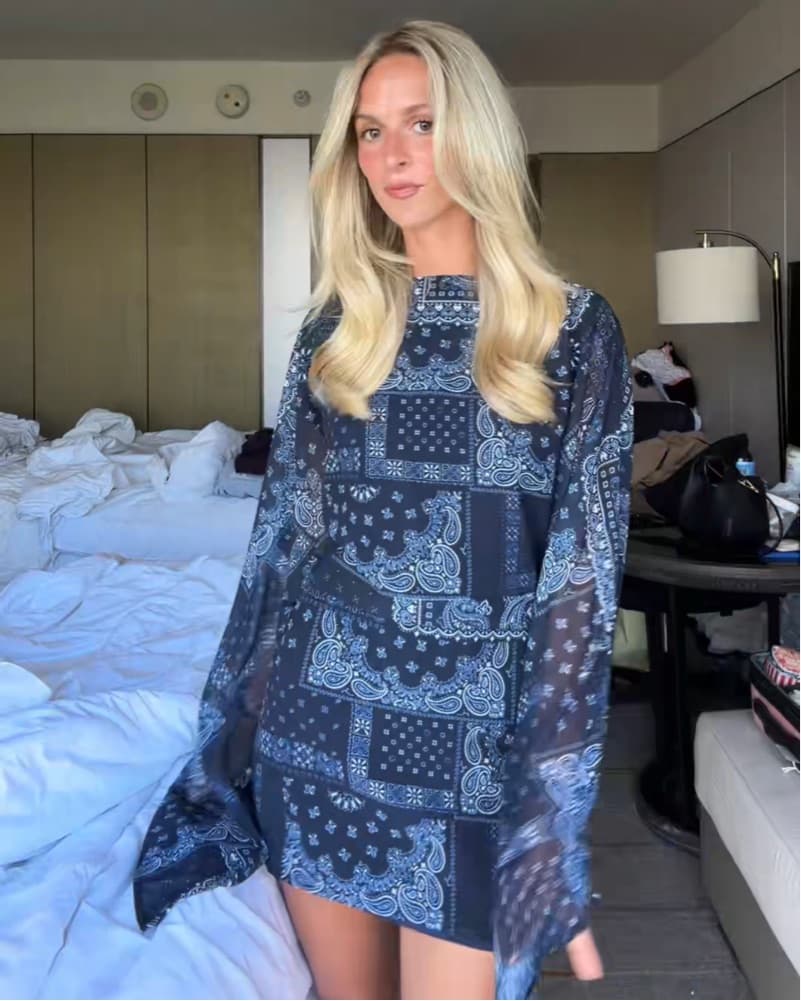 Jesenia Mini Dress In Navy - Image 1