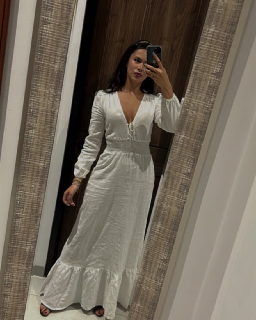 $248 Reformation Linen Maxi Dress XS - Image 1