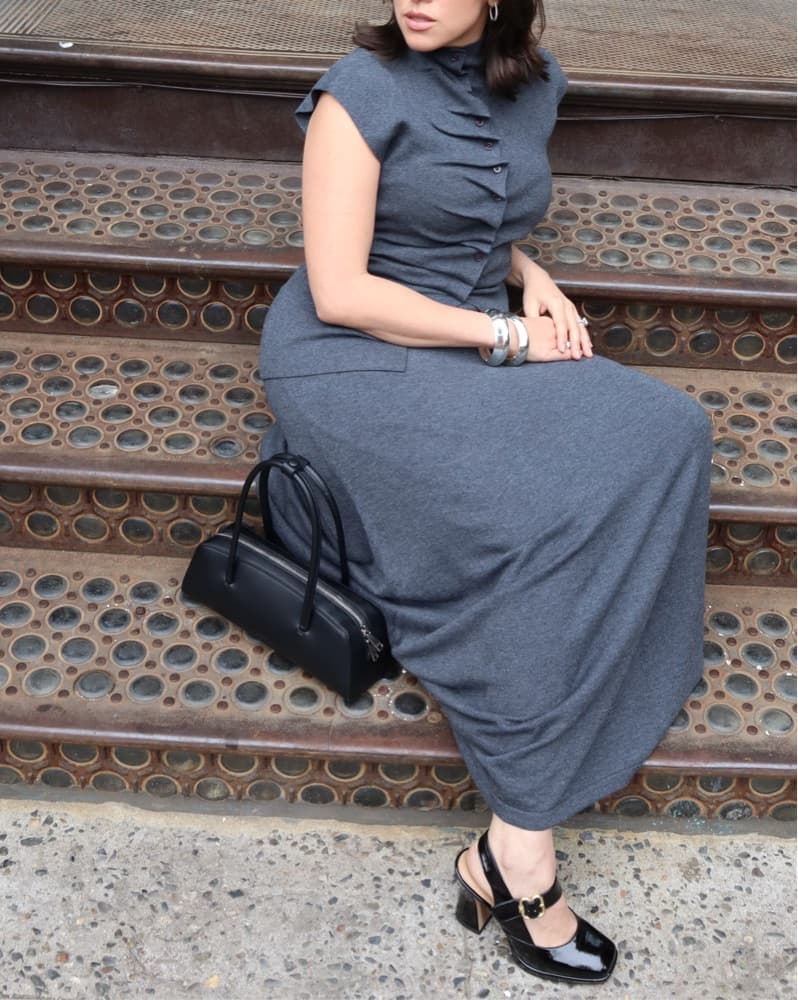 Sophisticated Grey Top + Maxi Skirt  - Image 4