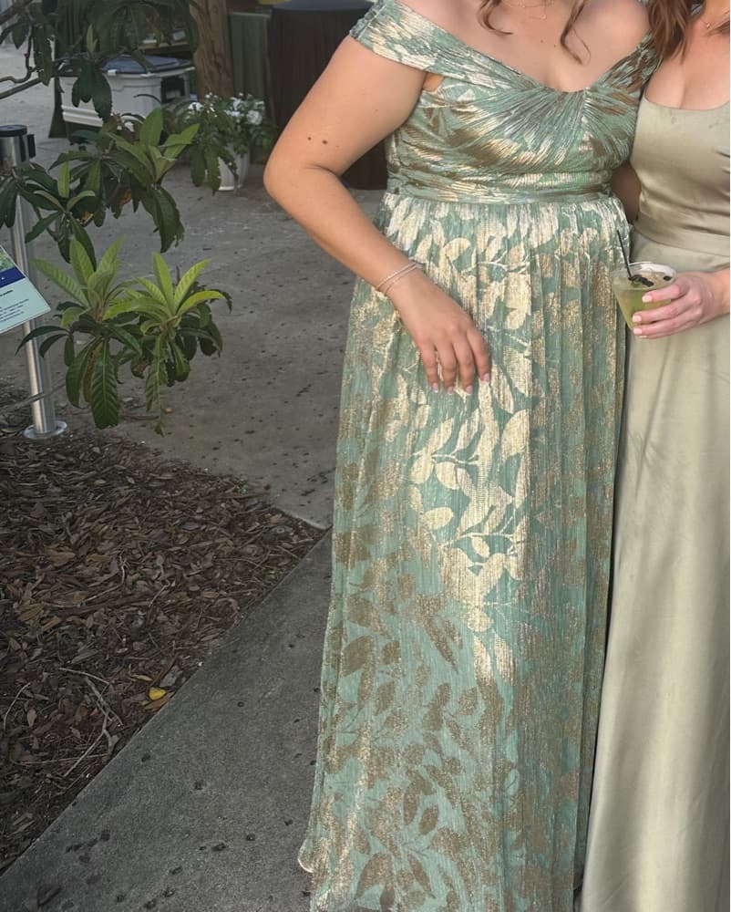 Sage Green Floor Length Dress  - Image 3