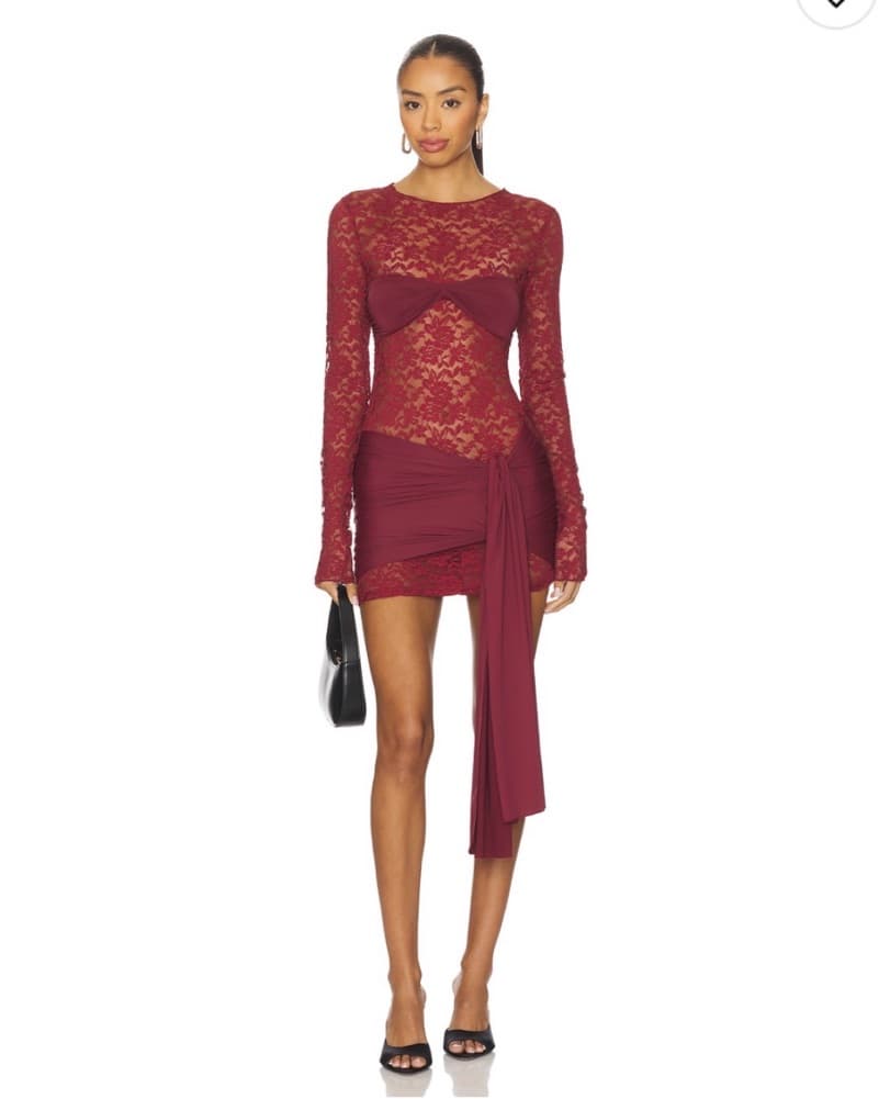 Lioness Midnight mini Dress In Garnet - Image 1