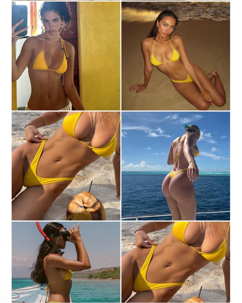 INDAH Yellow String Bikini - Image 1