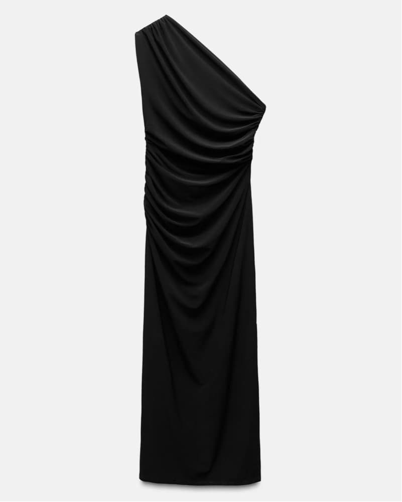 Asymmetric Black Dress - Image 3
