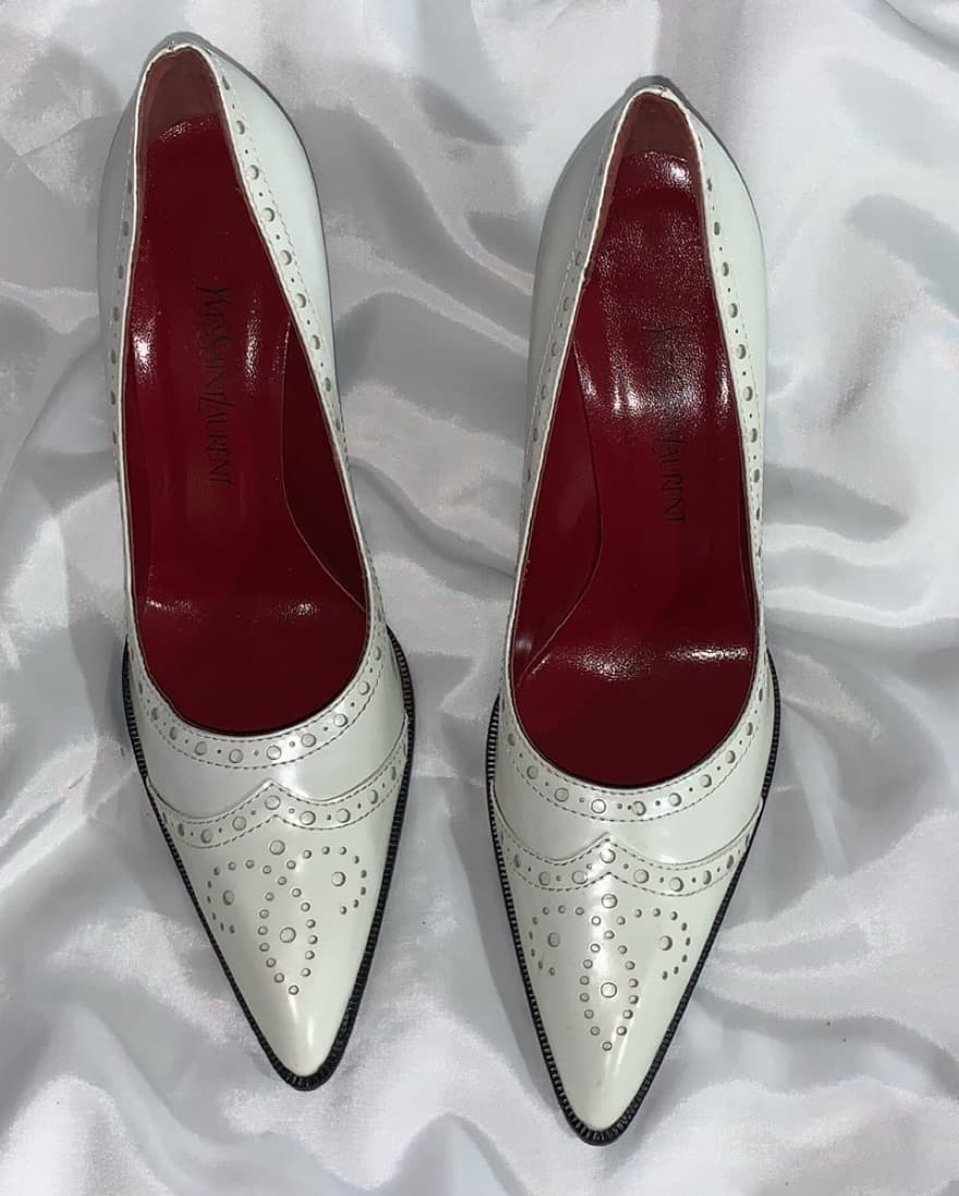 SAINT LAURENT size 9 spectator pumps - Image 4