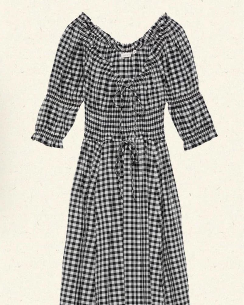 Doen Ischia Gingham Dress Size XS - Image 4