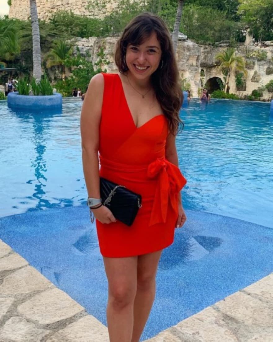 Red One Shoulder Dress NBD - Image 3