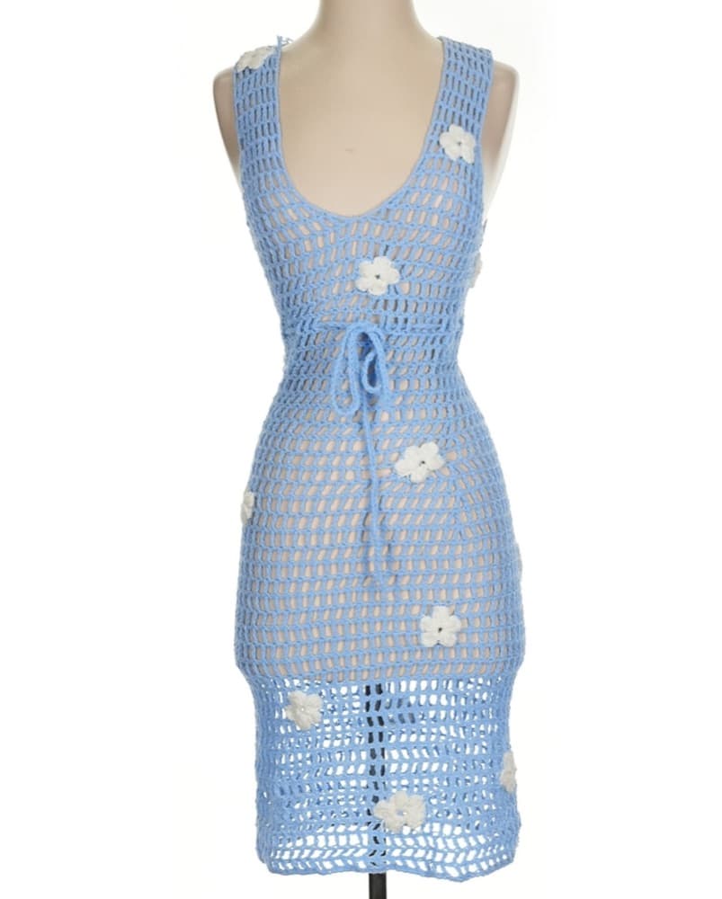 Elexiay Crochet Dress - Image 1