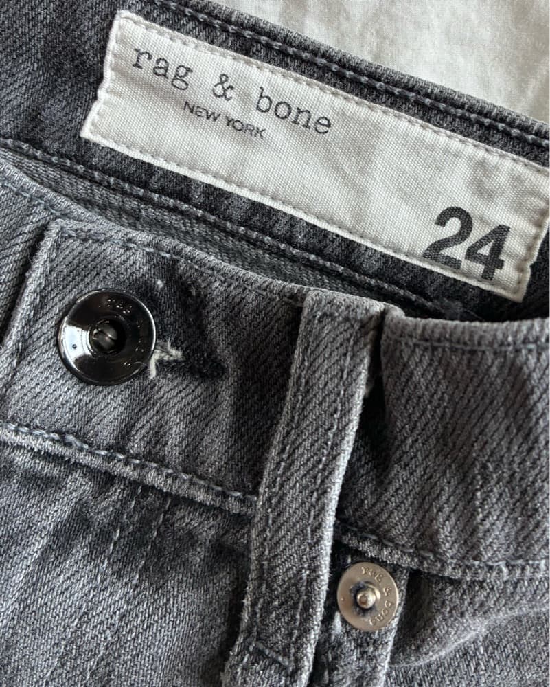 Rag & Bone Gray Jean Shorts High-Waisted - Image 3