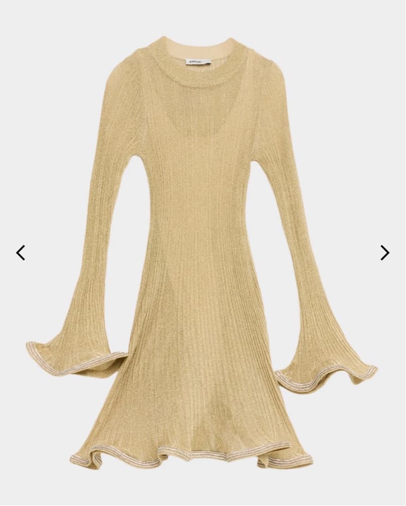 SIMKHAI Zelda Metallic Flared Hem Rib-Kn - Image 6