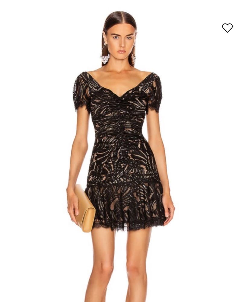 SIMKHAI Lace Ruffle Mini Cocktail Dress  - Image 1