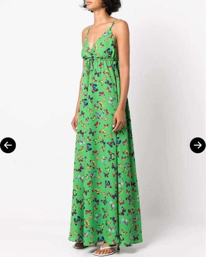 L'AGENCE Sachi Butterfly Print Maxi-Dres - Image 4