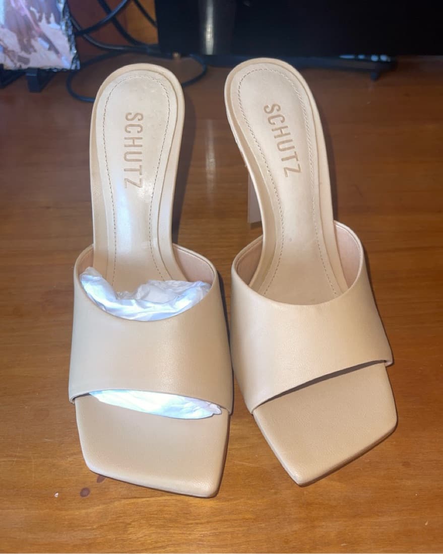 Schutz Heels In Beige  - Image 3