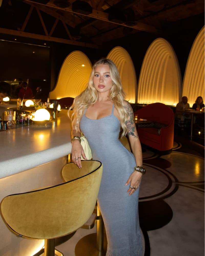 Blue Knit Dress - Image 2